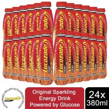Lucozade Energy Original Sparkling Glucose Drink 24x380ml Bottles Multipack