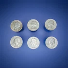 Lot #3 of Six (6) 1964-P Circulated Washington Quarters 90% Silver 25C