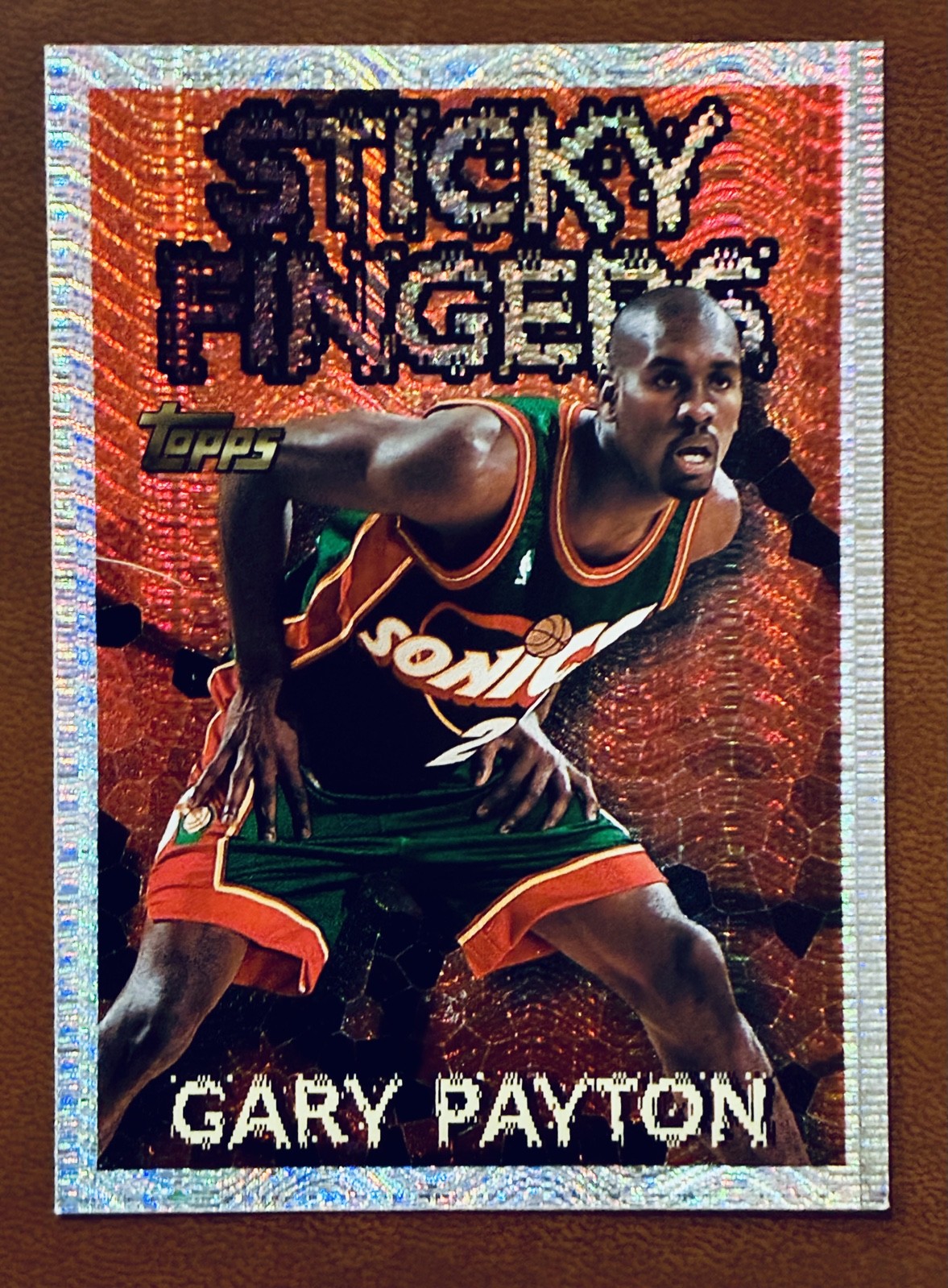 1996-97 Topps - Season's Best Sticky Fingers Gary Payton #16 Super Sonics