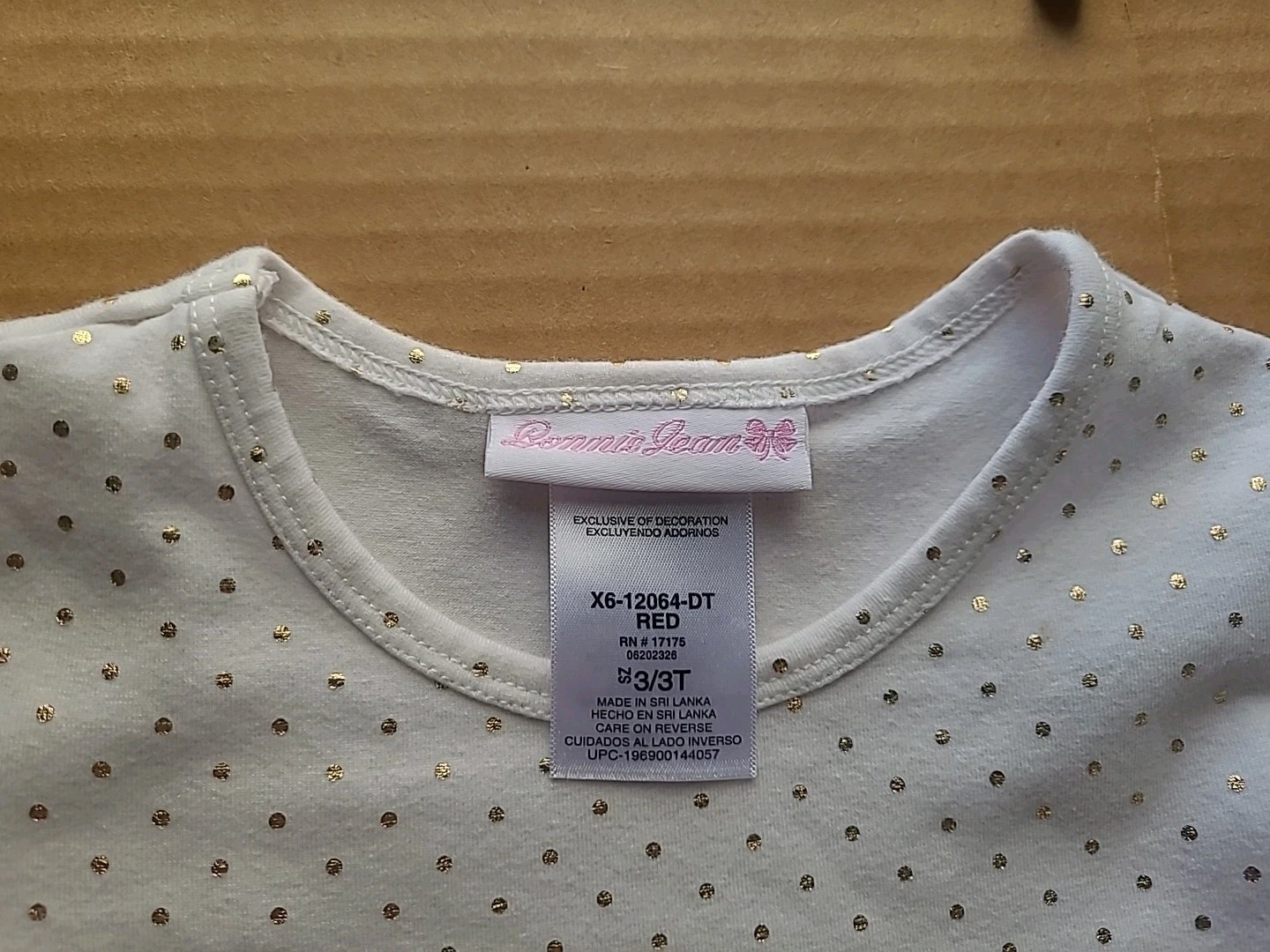 Bonnie Jean Embellished Christmas Santa Dress Girls Size 3/3T