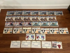 (33) Vintage "NFL/NHL/NBA" Window/Wall Cling Lot, COWBOYS! 49ERS! BULLS! DUCKS!