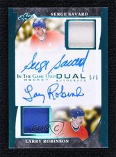 2022 Leaf ITG Used Game Dual Platinum Blue Spectrum 5/5 Serge Savard Auto 11jd