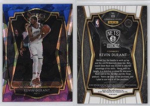 2020 Select Premier Level Blue White Purple Cracked Ice Prizm Kevin Durant #101