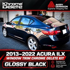 Acura Ilx 2013-2022 Glossy Black Vinyl Chrome Delete Overlay Acura Ilx 2013-2022 Glossy Black Vinyl Chrome Delete Overlay