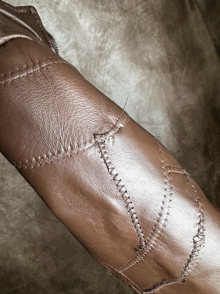 Haband TUDOR Court Vintage Genuine Leather Jacket Brown, Size L - Image 4 of 4