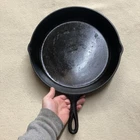 Antique Lodge 10 SK D 3 Notch Cast Iron Skillet Heat Ring Smooth Great Shape