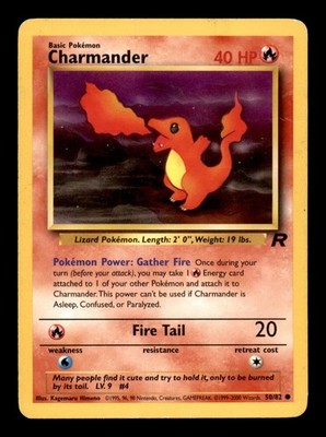 Charmander 50/82 Pokémon Team Rocket Unlimited Common
