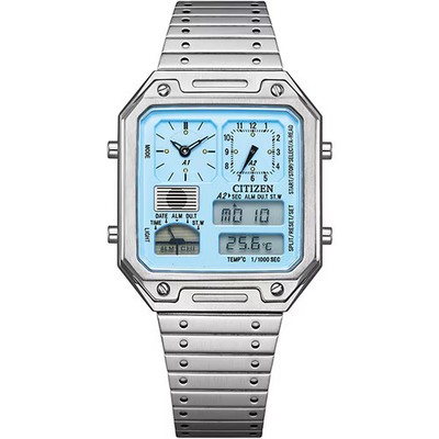 CITIZEN RECORD LABEL PLAYGROUND Edition THERMO SENSOR JG2120-73L Light Blue