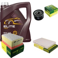 Inspektionspaket 5L Mannol Elite 5W-40 FüR Renault Kangoo 1.6 16V Clio II 1.4