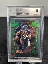 🟢 2022 Select Green Die-Cut Prizm Russell Wilson #23 /5 Mint 9 🔥 SSP Broncos