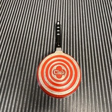 Vintage Club Poppy Red Aluminum Frying Pan 6-1/2" Rare