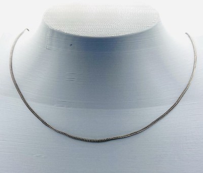 Vintage Made In Italy 925 Sterling Silver Necklace Chain Mark With A G 18 In E3