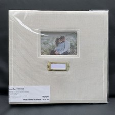Recollection Photo Album Cream And White Fabric Cover 70 Pages 420 Photos