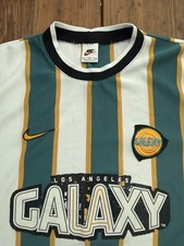 Vintage Nike LA Galaxy Soccer Jersey Top Tee Shirt USA Made 90s Los Angeles SzXL