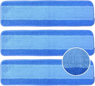3 Pack Microfiber Cleaning Pads for Bona Mop Reusable Mop for 18 Inch Mop Machin