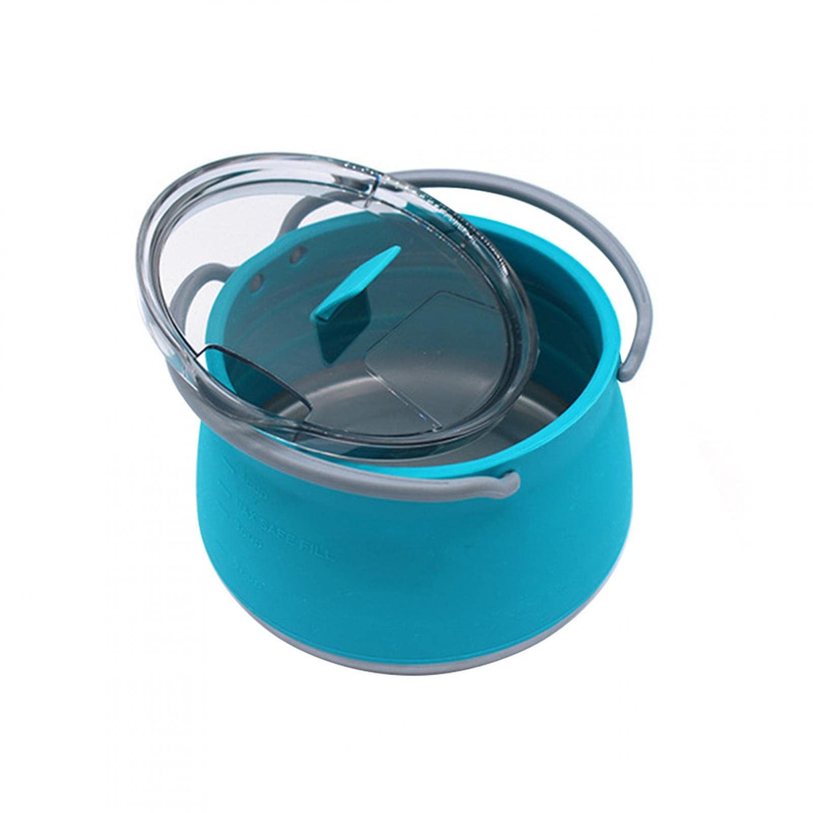 Silicone Folding Saucepan Camping Cookware Portable Hiking Water Kettle