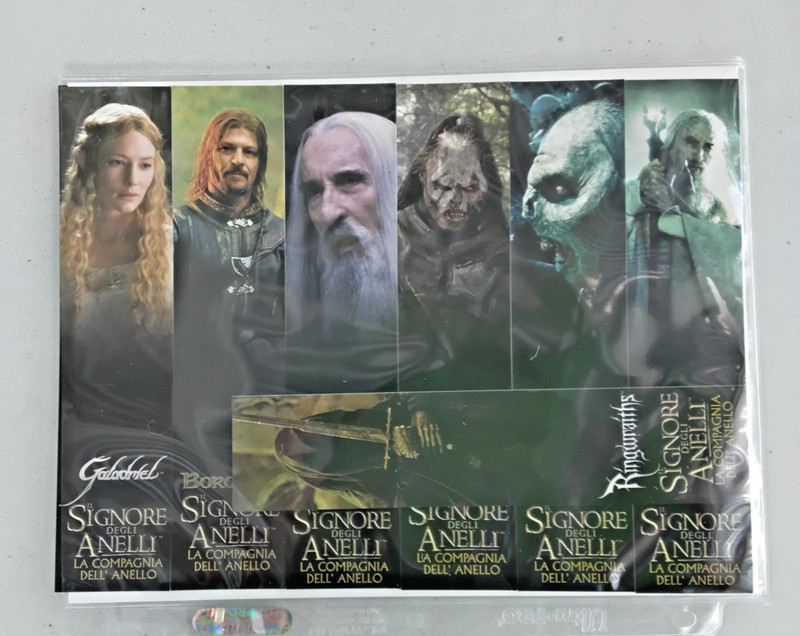 Beautiful Lord of the Rings- Fellowship of Rings Bookmark Set of 13- Italy