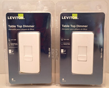 2 Leviton Tabletop Plug in Dimmer for Dimmable LED Halogen Incandescent TBL03