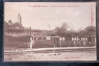 CPA DROME CHAMARET le tramway en gare