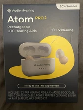 Audien ATOM PRO 2 Wireless Rechargeable OTC Hearing Aid Genuine Sealed