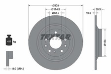 2 x TEXTAR 92324803 Bremsscheibe für MAZDA