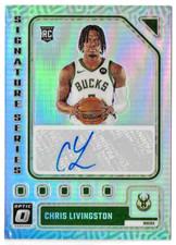 CHRIS LIVINGSTON 2023-24 Donruss Optic Signature Series Auto SILVER HOLO RC!