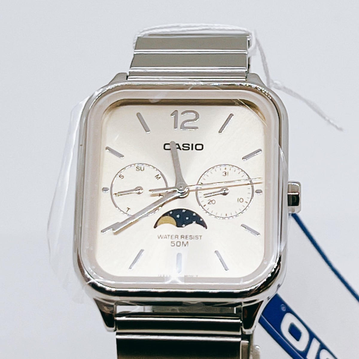 Casio MTP-M305D-9AV Moon Phase Quartz Men's Watch Gold Dial Analog
