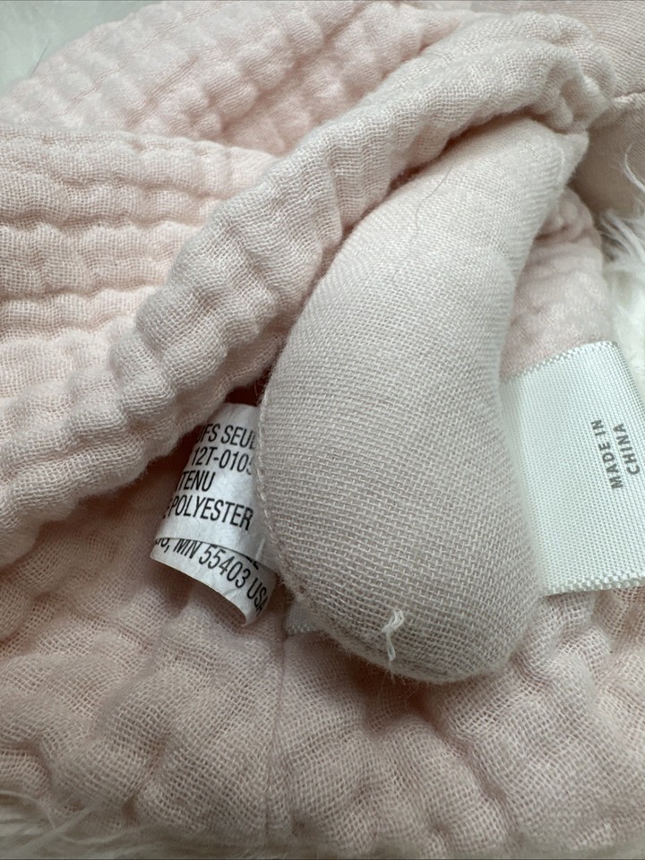 Cloud Island Pink Bunny Lovey Plush Dress Muslin Blanket Rabbit FAST ...