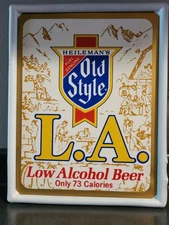 VINTAGE G HEILEMAN'S OLD STYLE L.A. LOW ALCOHOL LIGHTED BEER BAR SIGN RARE