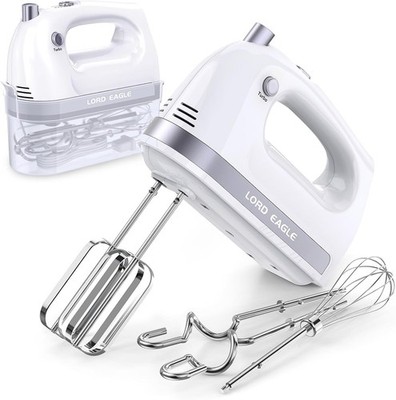 400W Electric Hand Mixer 5 Speed with Stainless Steel Beaters Turbo Boost
