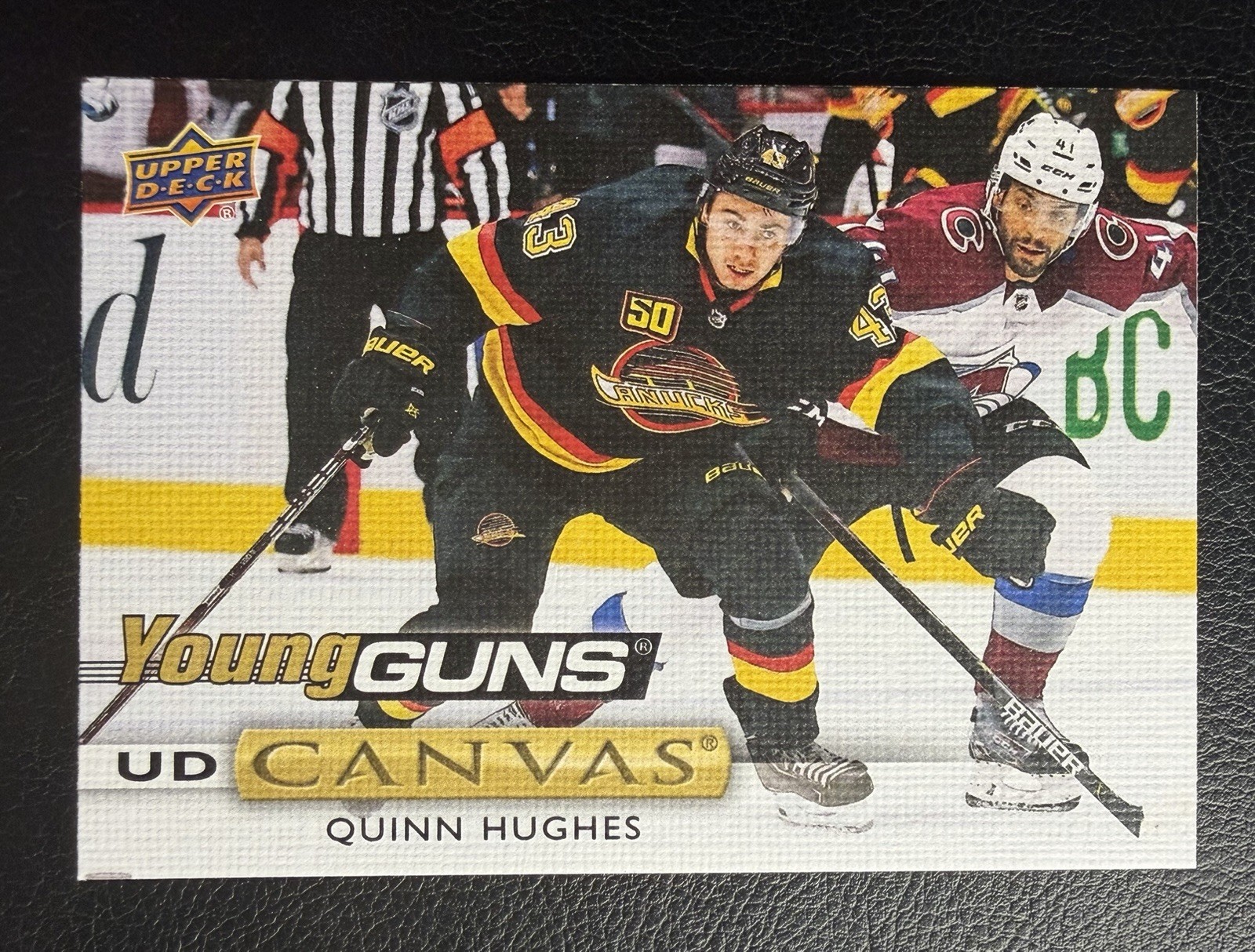 2019-20 Upper Deck QUINN HUGHES - Young Guns UD Canvas Rookie Card #C211 Canucks