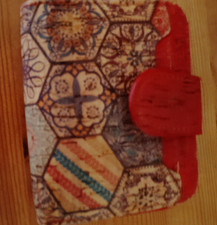 Kork Geldbörse-—Kork-Brieftasche -Ornamente- Orientalisch - gebraucht -  rot