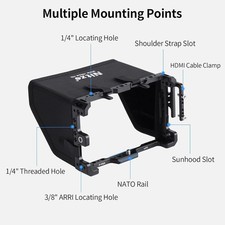Nitze Cage for Feelworld LUT5 5.5" Monitor with HDMI Cable Clamp Sunhood JT-F02B