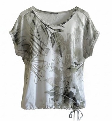 MONARI Damen Shirt  Mehrfarbig mit Print und Glitzer   Kurzarm  Grösse 38