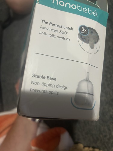 Biberón Nanobébé Flexible Silicona Paquete de 3 5 Onzas Sensación Natural Gris Nuevo En Caja - Imagen 3 de 9