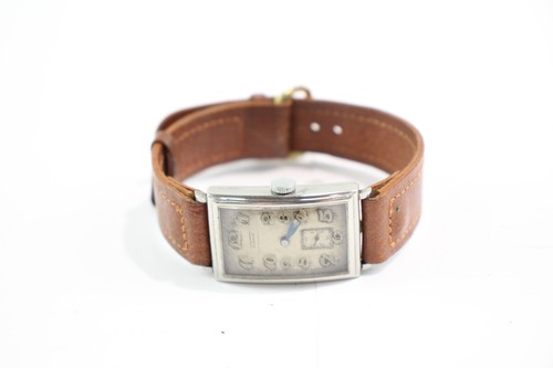 Tissot Rechteckuhr im Art Deco Stil von 1944 Handaufzug funktioniert
