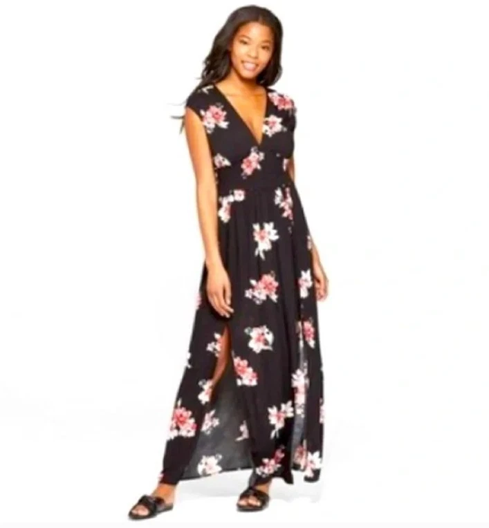 jewel tone maxi dress XS 70s Jewel Tone Velvet & Plaid Maxi Dress