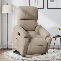Relaxsessel Mit Aufstehhilfe Taupe Mikrofaser Polstersessel Senioren