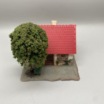 Vintage Faller of Germany HO Scale German House With Tree And Bench