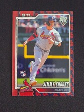 2026 Topps Series 1 Jimmy Crooks Cardinals Team Logo Border Rookie Card #73 RC