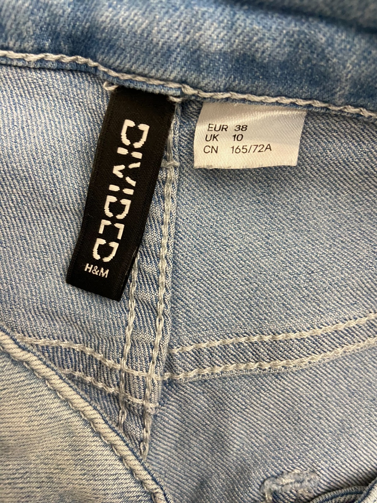 H&M divided women's jeans skinny size 10 zip up mid rise W28-30 in leg 28 thumbnail 8