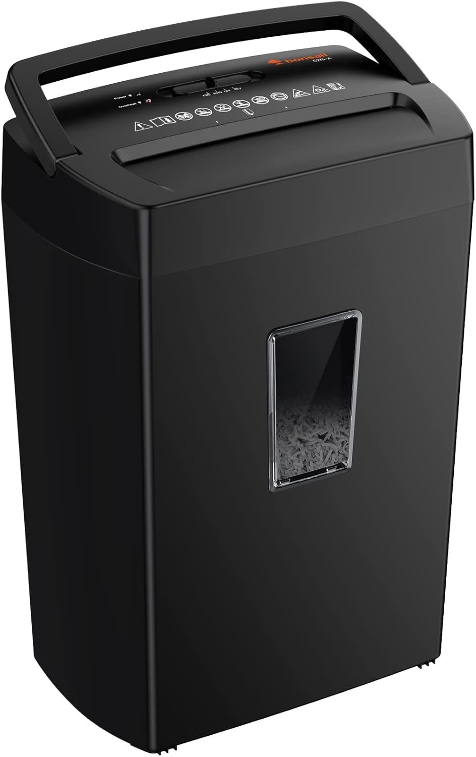 Bonsaii 12-Sheet Cross Cut Paper Shredder, 5.5 Gal Home Offi