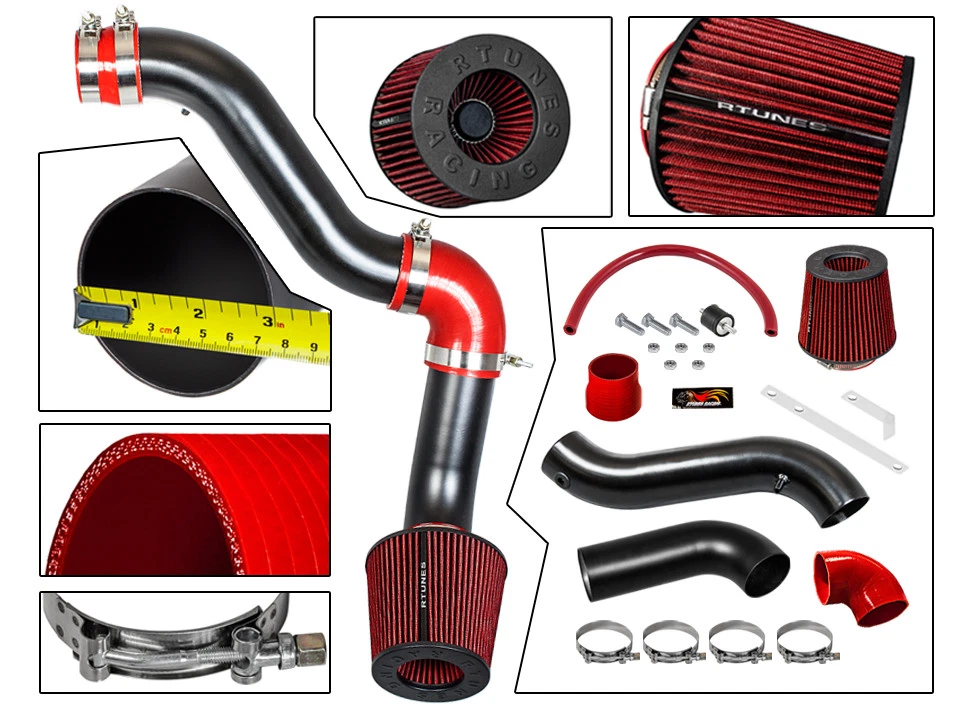 Kit de admisión de aire frío eléctrico RTunes V2 para cargador 05-10 Magnum 3,5 L V6 + filtro seco Foto 2 de 4