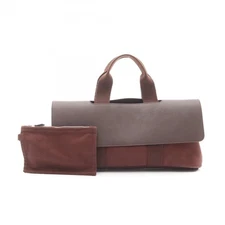Hermes Valparaiso Long MM Canvas Bag Brown 42x19x7cm #RB20082