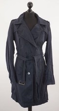 Drykorn Damen Trenchcoat Mantel 5 (M) blau dunkelblau zweireihig Gürtel A646