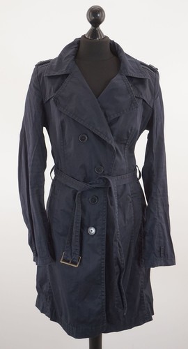 Drykorn Damen Trenchcoat Mantel 5 (M) blau dunkelblau zweireihig Gürtel A646