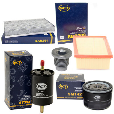 Filter Set Kraftstoff-ÖL-Luft-Innenraum + Schraube für Renault Megane Fluence
