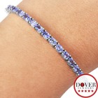 Bracelet 9.2 gr Nr Estate Tanzanite Silver Oval Tennis