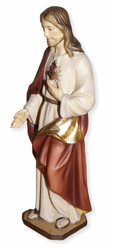 Estatua De Barmherziger Jesús Corazón Sagrado Corazón H 12 CM Madera de Arce - Imagen 5 de 7