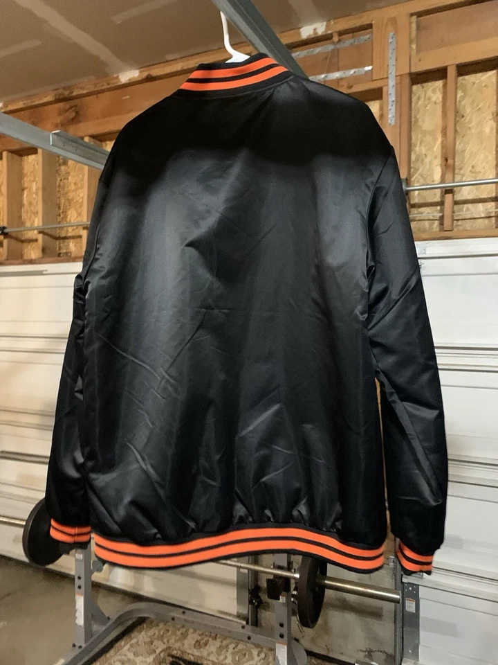 Santa Cruz  Black Polyester Varsity Bomber Jacket Size Small Embroidered Skate - Image 2 of 2